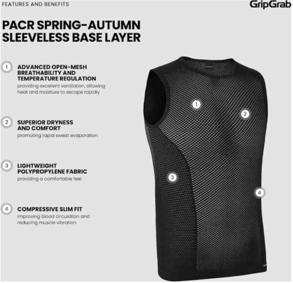 GripGrab Pacr forår-efter ærmløs baselayer