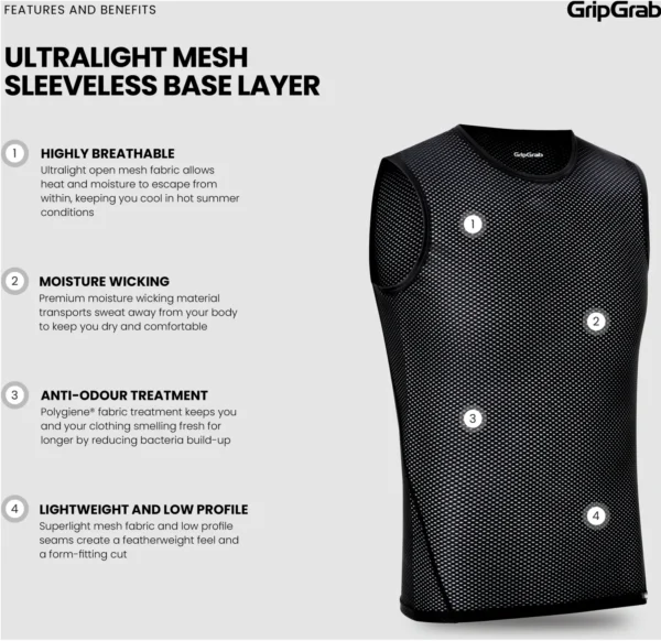GripGrab Ultralight sleeveless baselayer - Image 6